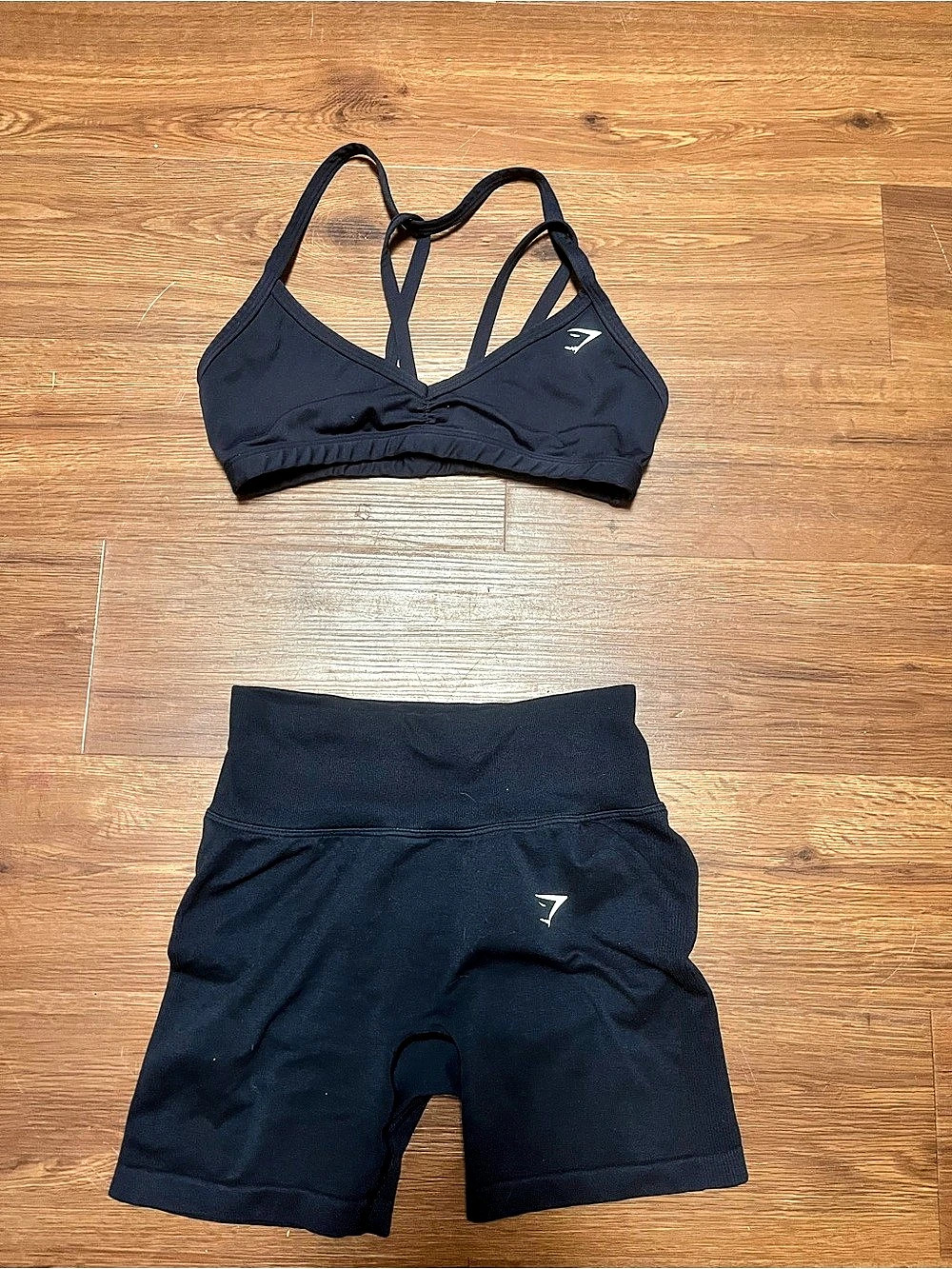 Gymshark Vital Seamless Sports Bra and Shorts Set Navy Sports Bra & Shorts Set